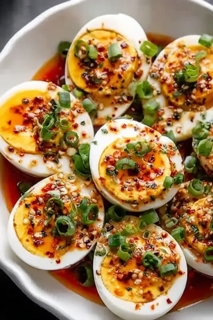 Spicy Chili Garlic Deviled Eggs – Perfect Party Snack