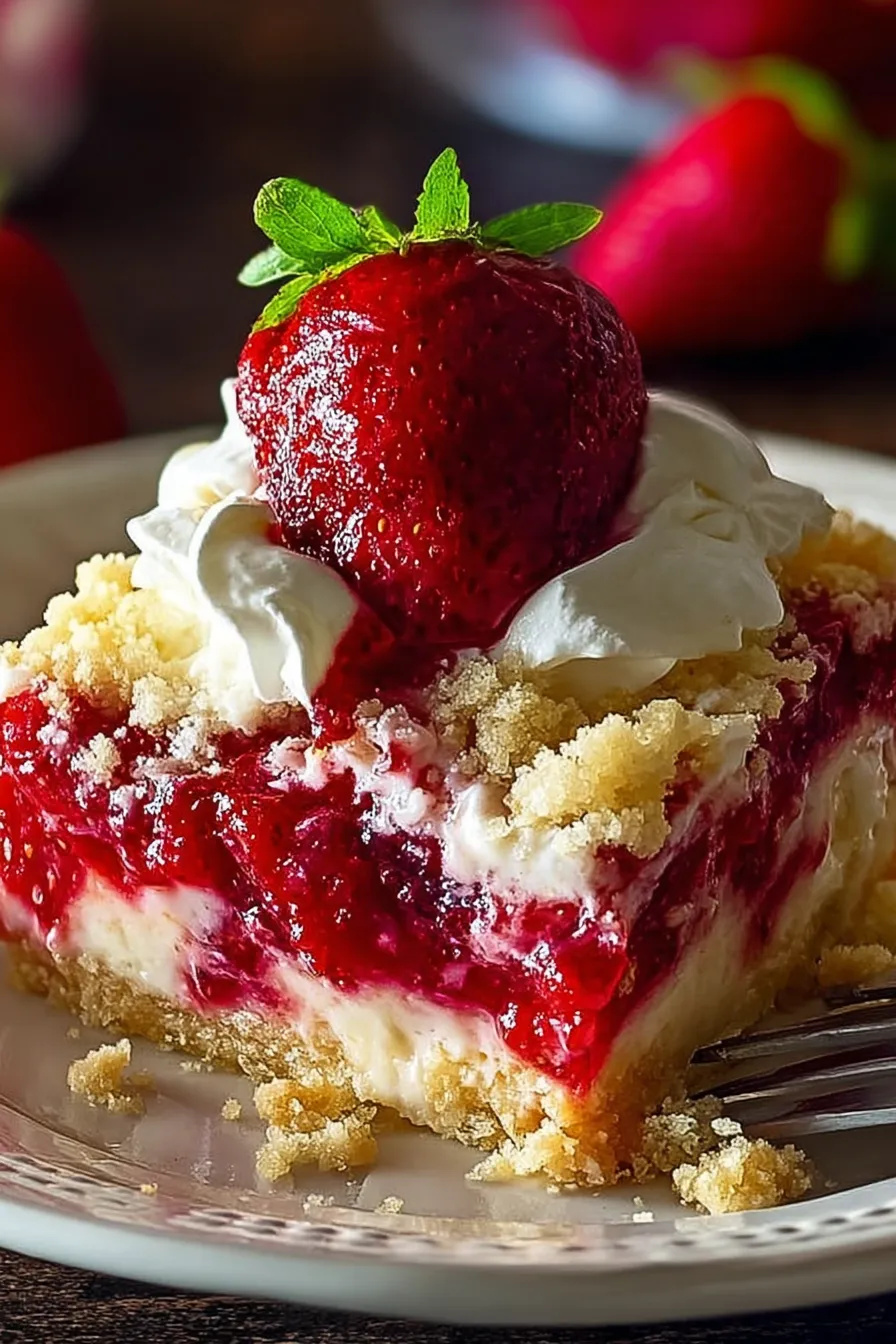 Strawberry Cheesecake Dump Cake