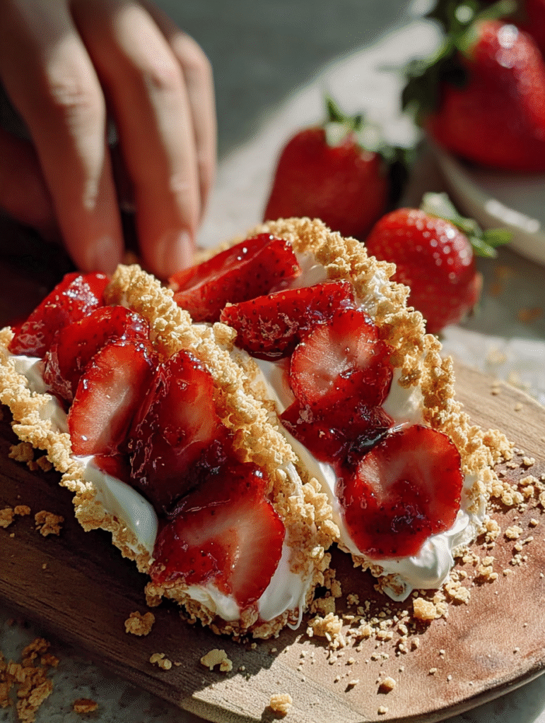Strawberry Crunch Cheesecake Tacos