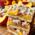 Delicious Summer Peach Bars Ready to Serve