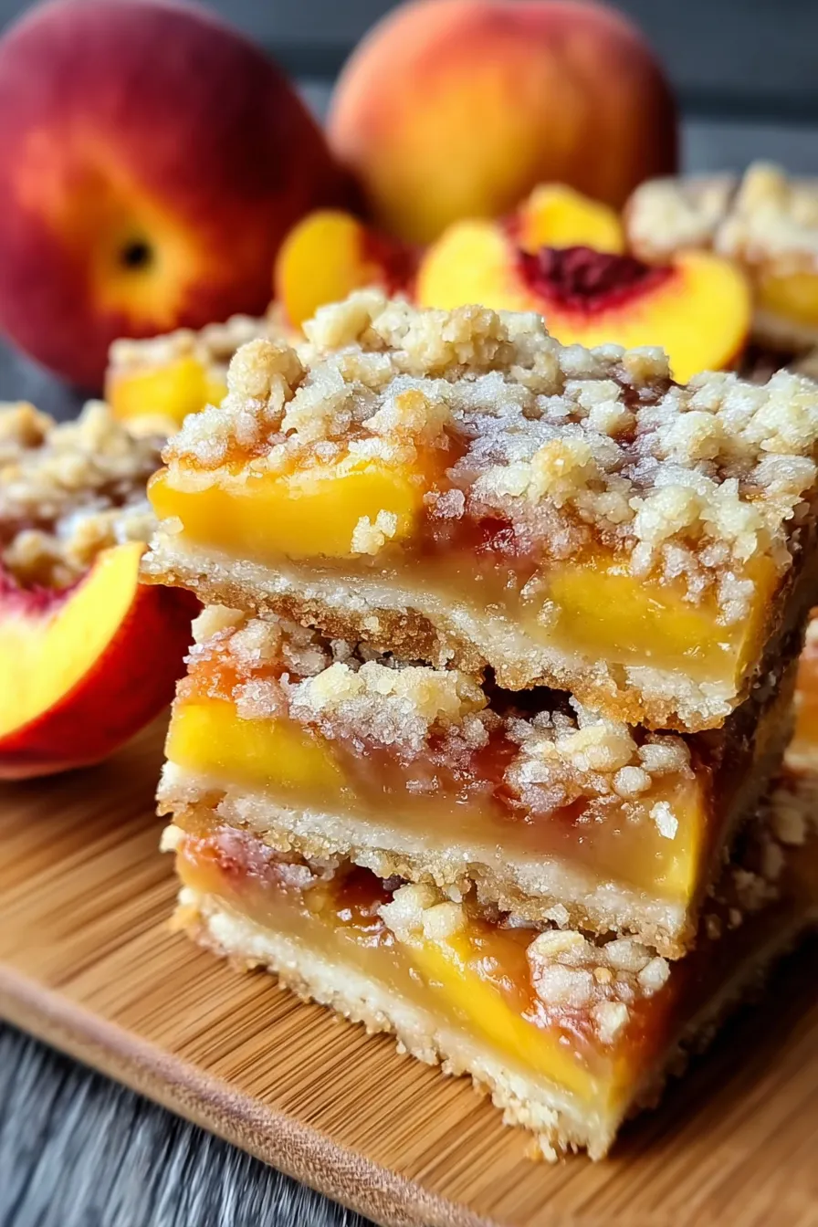 Summer Peach Bars