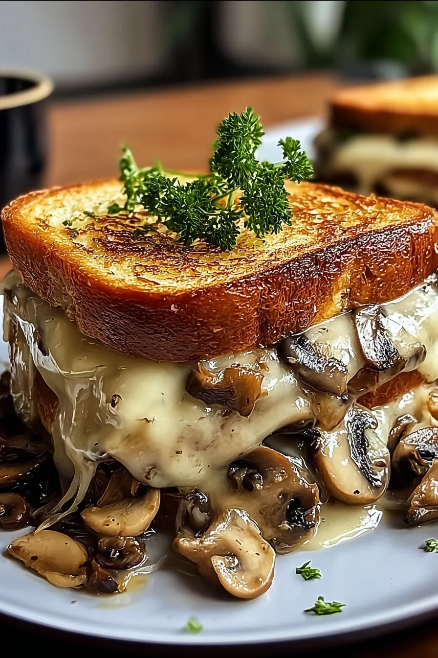 Swiss Mushroom Melt on a Plate