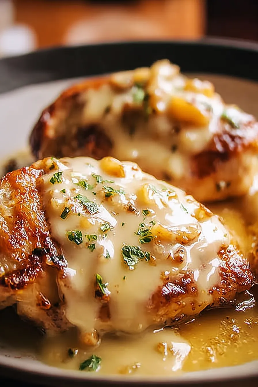 Texas Roadhouse Smothered Chicken Served on Plate
