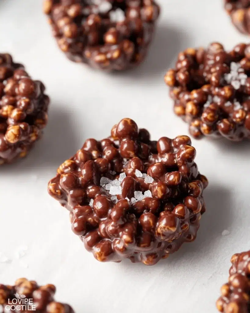 The preparation steps of Dark Chocolate Quinoa Crisps