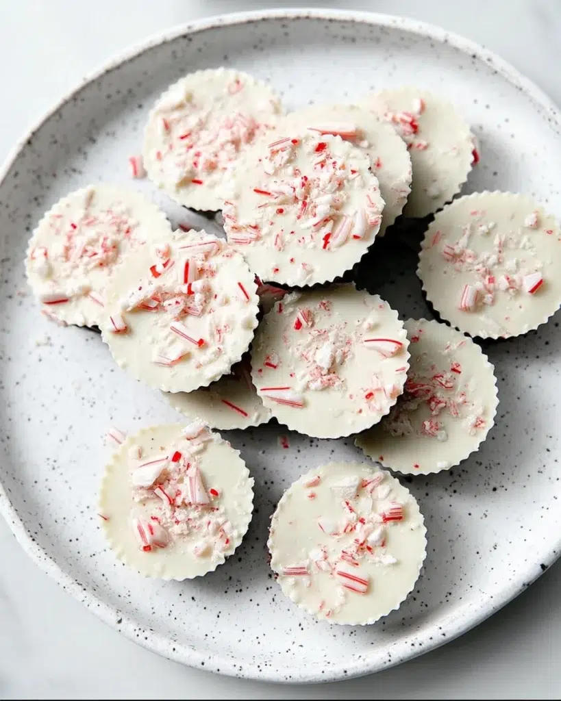 The preparation steps of Peppermint Bark Cups